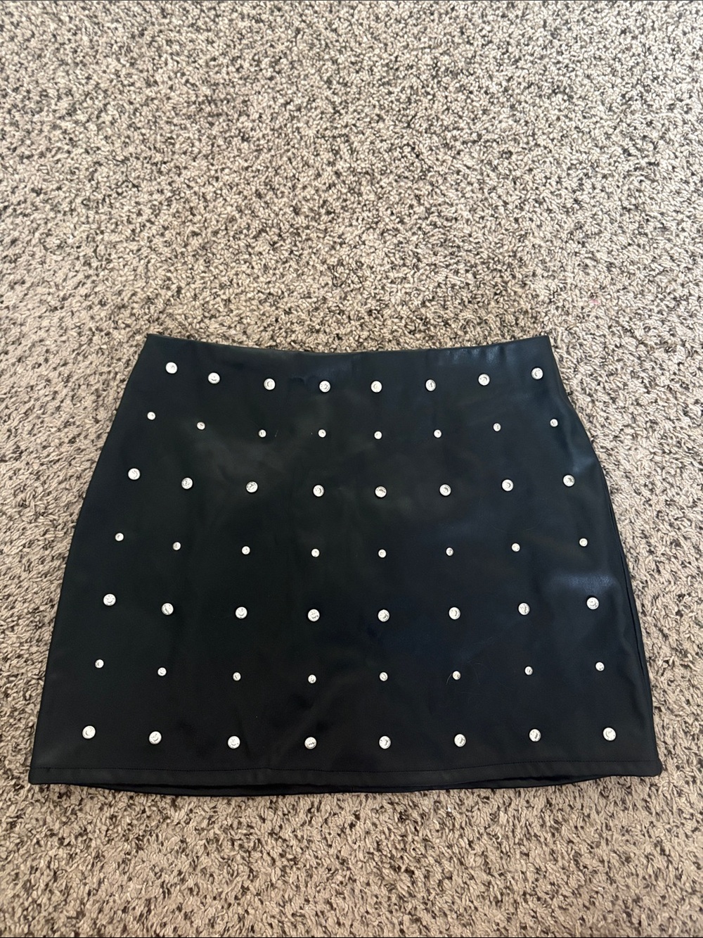 Sincerely Jules Black Mini Skirt with Silver Studs